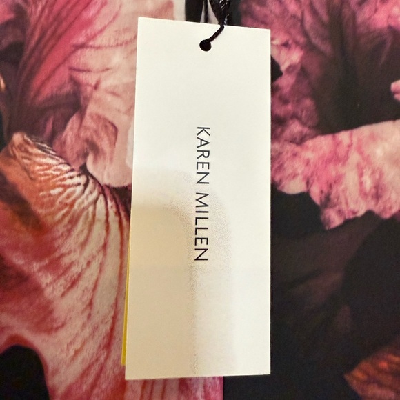 Karen Millen Midi Sheath Dress Women US 6 Sleeveless Black Floral NEW 1476 - Picture 6 of 8